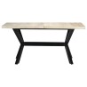 Table à manger Blanc 160x80x75 cm Bois de manguier massif 