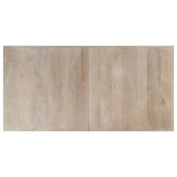 Table à manger Blanc 160x80x75 cm Bois de manguier massif 