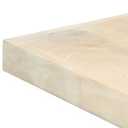 Table à manger Blanc 160x80x75 cm Bois de manguier massif 