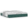 Cadre de lit ottoman sans matelas vert foncé 200x200 cm velours 