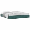 Cadre de lit ottoman sans matelas vert foncé 200x200 cm velours 