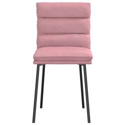Chaises à manger lot de 6 rose velours 