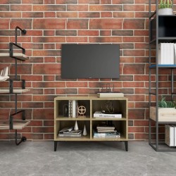 Meuble TV avec pieds en métal Chêne sonoma 69,5x30x50 cm 