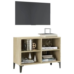 Meuble TV avec pieds en métal Chêne sonoma 69,5x30x50 cm 