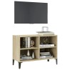 Meuble TV avec pieds en métal Chêne sonoma 69,5x30x50 cm 