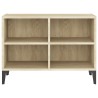 Meuble TV avec pieds en métal Chêne sonoma 69,5x30x50 cm 