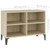 Meuble TV avec pieds en métal Chêne sonoma 69,5x30x50 cm 