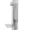 Douche d'extérieur avec receveur de douche WPC Acier inoxydable 