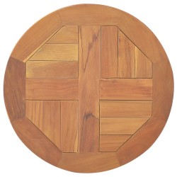 Dessus de table Bois de teck solide Rond 2,5 cm 40 cm 