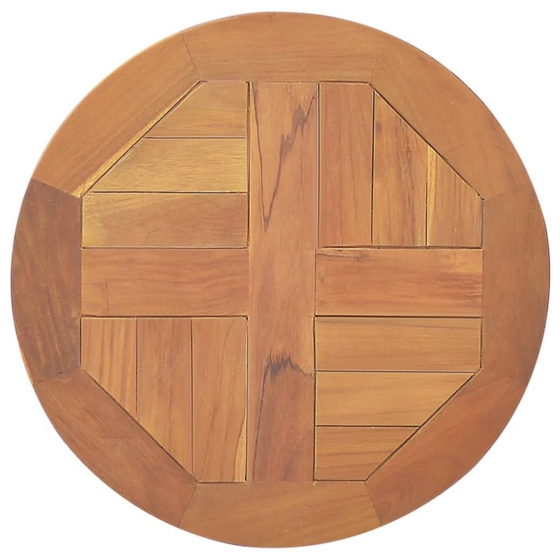 Dessus de table Bois de teck solide Rond 2,5 cm 40 cm Dessus de table Bois de teck solide Rond 2,5 cm 40 cm