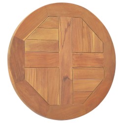 Dessus de table Bois de teck solide Rond 2,5 cm 40 cm 