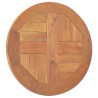 Dessus de table Bois de teck solide Rond 2,5 cm 40 cm 