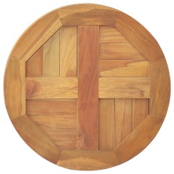 Dessus de table Bois de teck solide Rond 2,5 cm 40 cm 