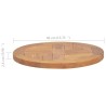 Dessus de table Bois de teck solide Rond 2,5 cm 40 cm 