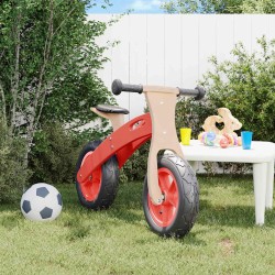 Vélo d'équilibre pour enfants avec pneus pneumatiques rouge 