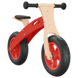 Vélo d'équilibre pour enfants avec pneus pneumatiques rouge 