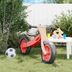 Vélo d'équilibre pour enfants avec pneus pneumatiques rouge 
