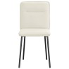 Chaises à manger lot de 6 crème velours 