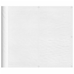 Écran de balcon blanc 90x1000 cm 100% polyester oxford 