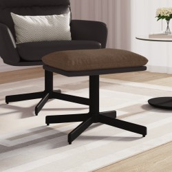 Repose-pied Marron 60x60x36 cm Tissu et similicuir 