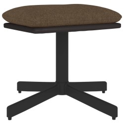 Repose-pied Marron 60x60x36 cm Tissu et similicuir 