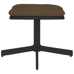 Repose-pied Marron 60x60x36 cm Tissu et similicuir 