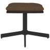 Repose-pied Marron 60x60x36 cm Tissu et similicuir 