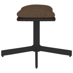 Repose-pied Marron 60x60x36 cm Tissu et similicuir 
