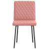 Chaises à manger lot de 6 rose similicuir 