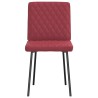 Chaises à manger lot de 6 rouge bordeaux similicuir 