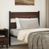 Tête de lit chêne marron 80 cm acier et bois d'ingénierie 