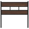 Tête de lit chêne marron 80 cm acier et bois d'ingénierie 