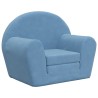Canapé-lit pour enfants bleu peluche douce 