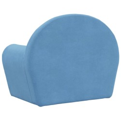 Canapé-lit pour enfants bleu peluche douce 
