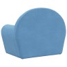 Canapé-lit pour enfants bleu peluche douce 