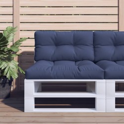 Ensemble de coussins en palette bleu marine 70x40x12 cm tissu 