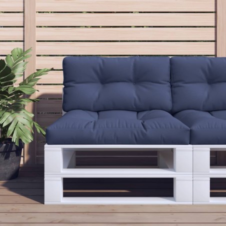 Ensemble de coussins en palette bleu marine 70x40x12 cm tissu 