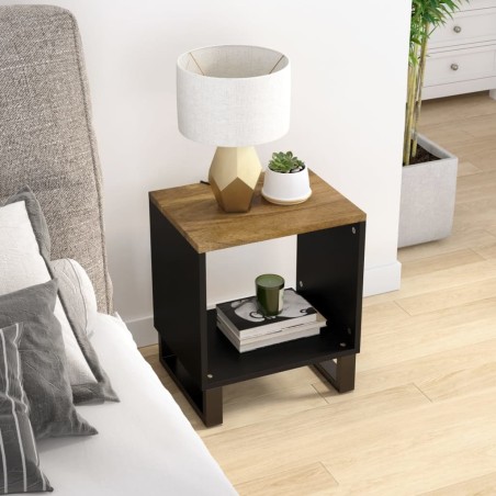 Table basse 40x31x46 cm Bois de manguier solide et d'ingénierie 