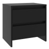 Table de chevet noir 45x34,5x44,5 cm bois d’ingénierie 