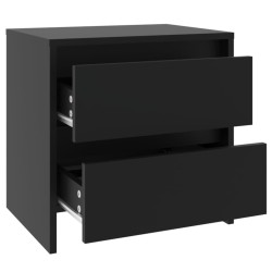 Table de chevet noir 45x34,5x44,5 cm bois d’ingénierie 