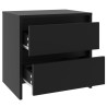 Table de chevet noir 45x34,5x44,5 cm bois d’ingénierie 
