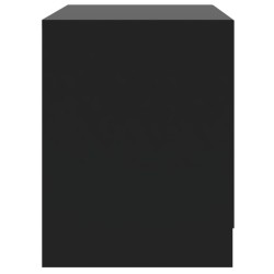 Table de chevet noir 45x34,5x44,5 cm bois d’ingénierie 