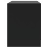 Table de chevet noir 45x34,5x44,5 cm bois d’ingénierie 