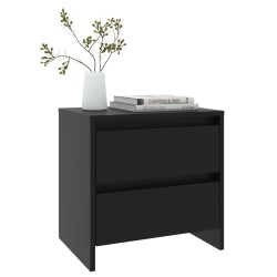 Table de chevet noir 45x34,5x44,5 cm bois d’ingénierie 