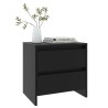 Table de chevet noir 45x34,5x44,5 cm bois d’ingénierie 