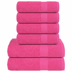 Ensemble de serviettes 12 pcs rose 360 g/m² 100% coton 