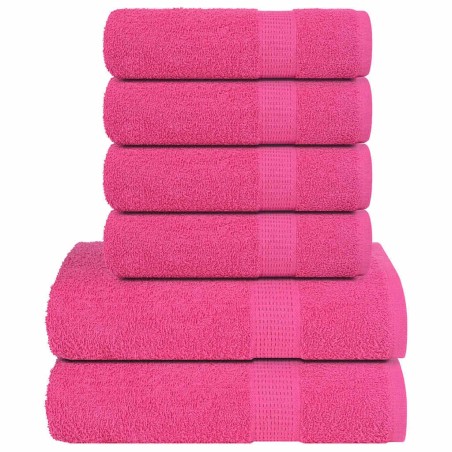 Ensemble de serviettes 12 pcs rose 360 g/m² 100% coton 