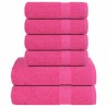 Ensemble de serviettes 12 pcs rose 360 g/m² 100% coton 