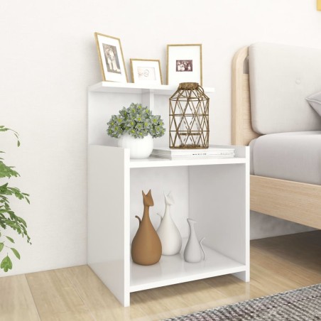Table de chevet Blanc 40x35x60 cm Aggloméré 