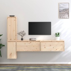 Meubles TV 4 pcs Bois massif de pin 
